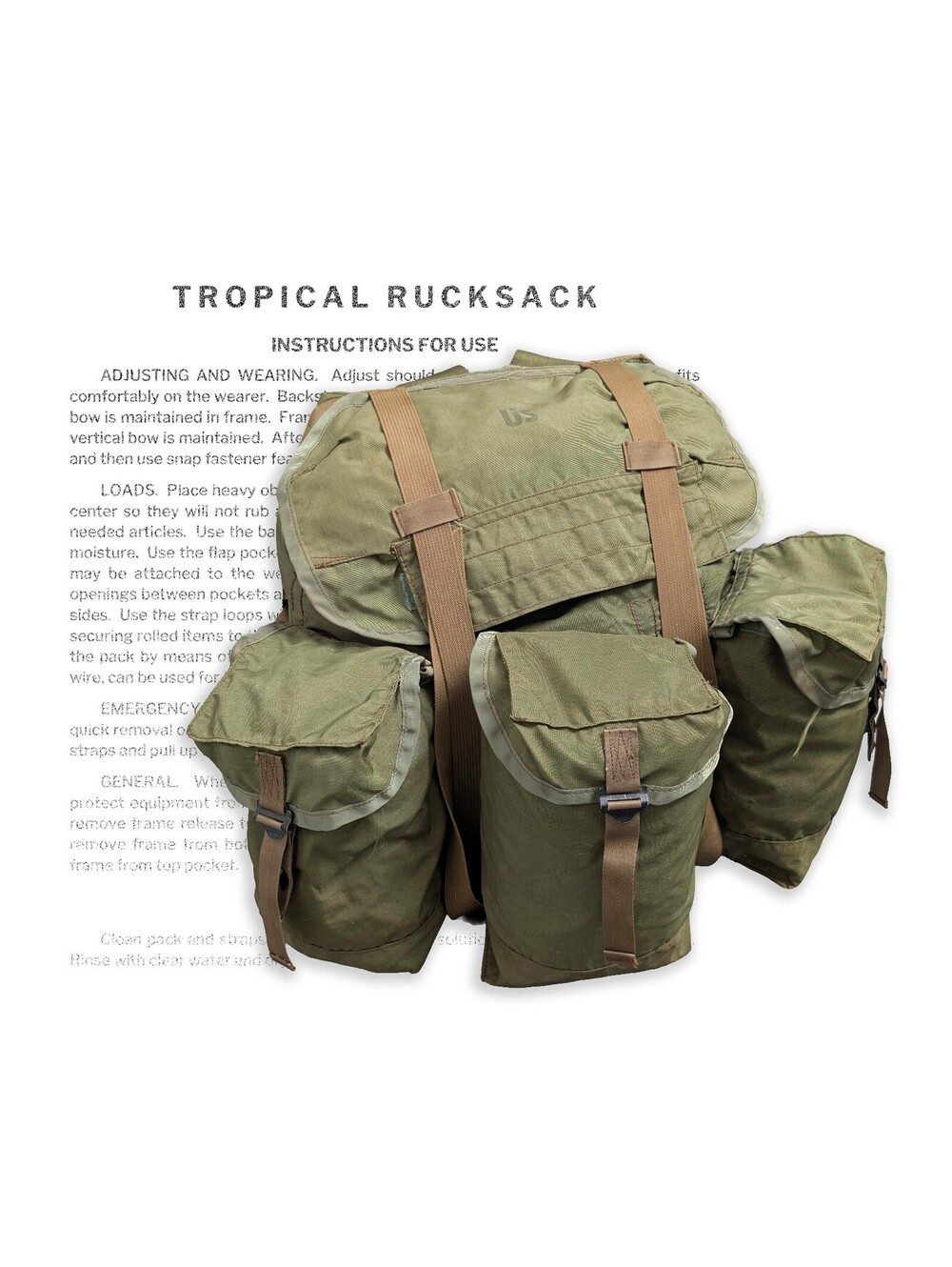 SCARCE 1968 US Army M1967 Tropical Rucksack Vietnam X-Frame